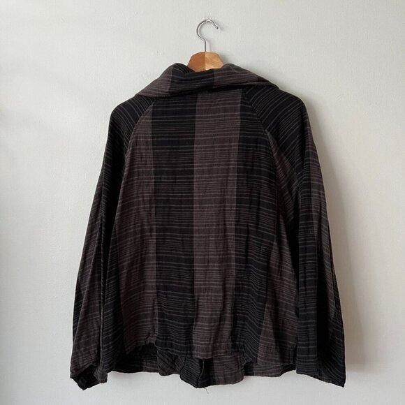 Mao Mam Thailand Black Gray Checked Jacket Women's Size Large - Picture 7 of 8